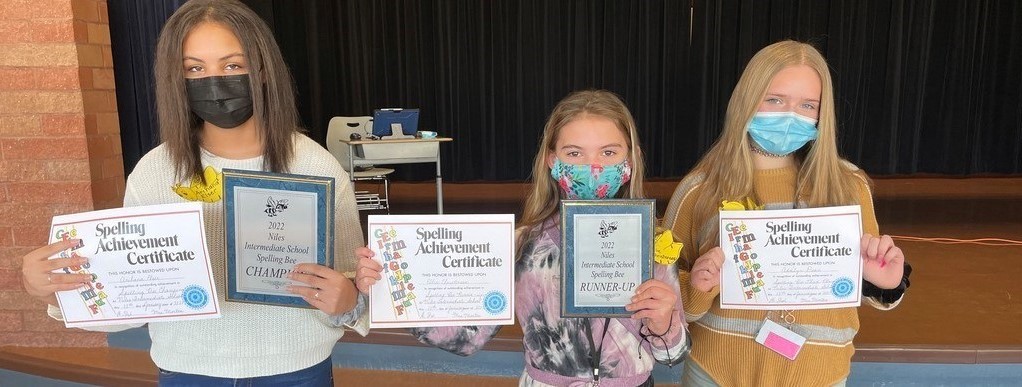 Congratulations Spelling Bee Winners: Arihana (1st), Ellie (2nd), Addilyn (3rd)