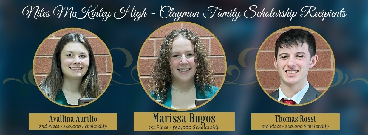 3 McKinley High Students receive Clayman Family Scholarships