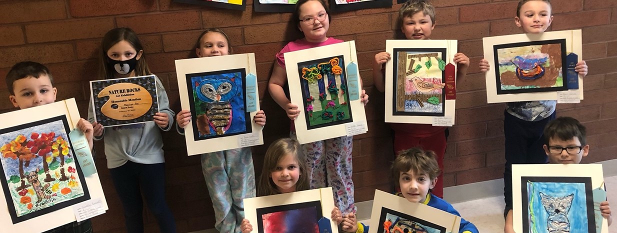 Students Win Awards at the Nature Rocks Art Exhibition