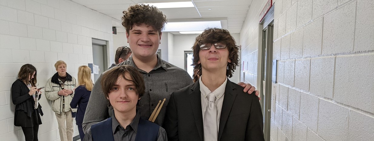Alex, Noah, and Jonathan receive Superior and Excellent ratings for their performances at the OMEA District V Band Contest