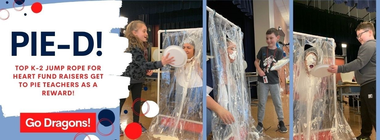 Top NPS Jump Rope for Heart fund raisers get to pie teachers in the face as a reward!
