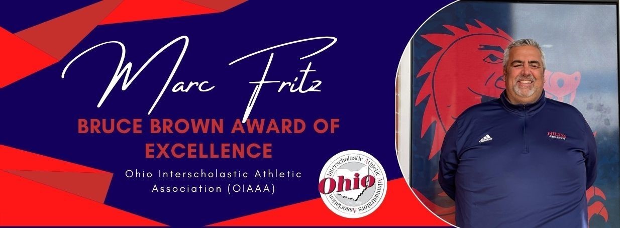 Athletic Director Marc Fritz receives Bruce Brown Award of Excellence from the OIAAA