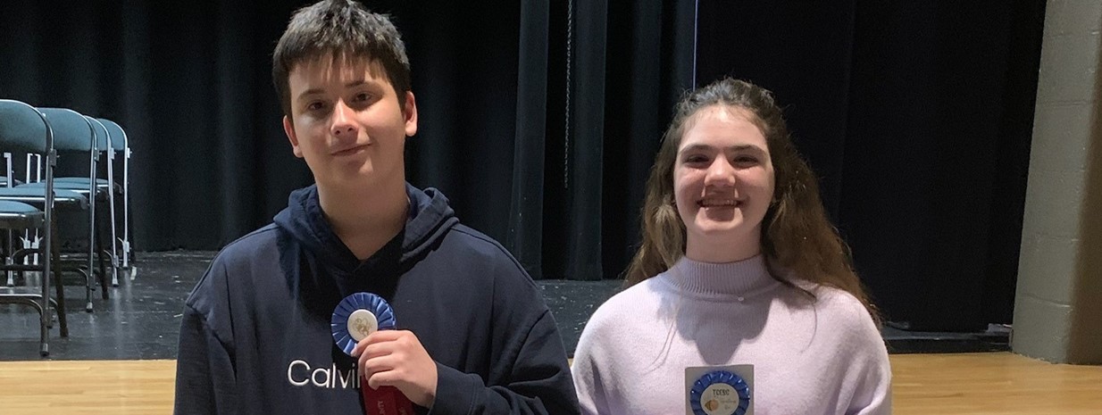 Congratulations Anthony & Addison - Finish 2nd and 5th in the Trumbull County ESC Spelling Bee