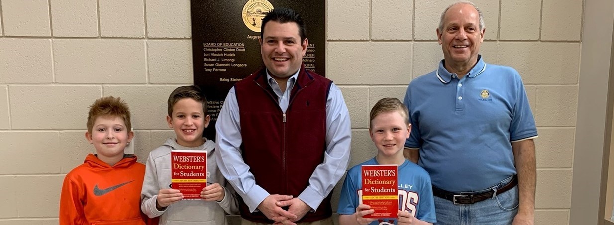 Niles Rotary donated dictionaries to our 3rd grade students.