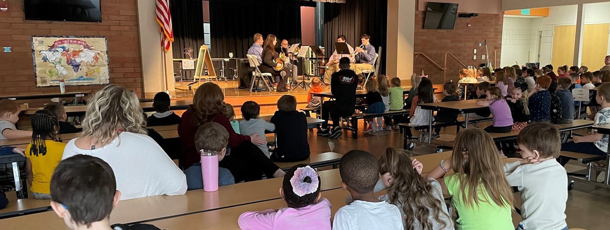 YSU Brass Quintet Visits and Performs for Students!
