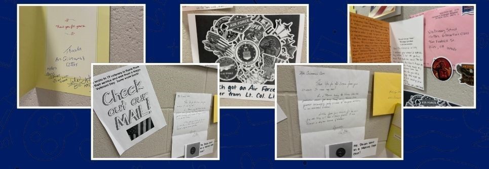 Mrs. Gilmartin&#39;s class receives return letters from Veterans after writing to them on Veterans&#39; Day!