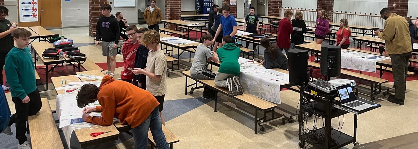 Students work with city officials to create functioning walking and bike paths!
