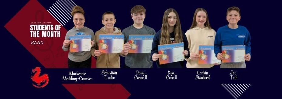 NMS Band students of the month - March